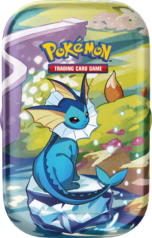 *LIMIT OF 1 PER HOUSEHOLD* Pokemon TCG - Scarlet &amp; Violet Prismatic Evolutions Mini Tin, Featuring: Vaporeon