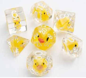 7-Piece RPG Dice Set - Embraced Rubber Duck