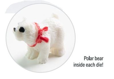 7-Piece RPG Dice Set - Embraced Polar Bear