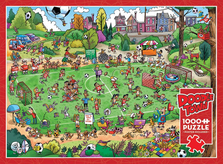 1000 pcs - DoodleTown: Offside Antics