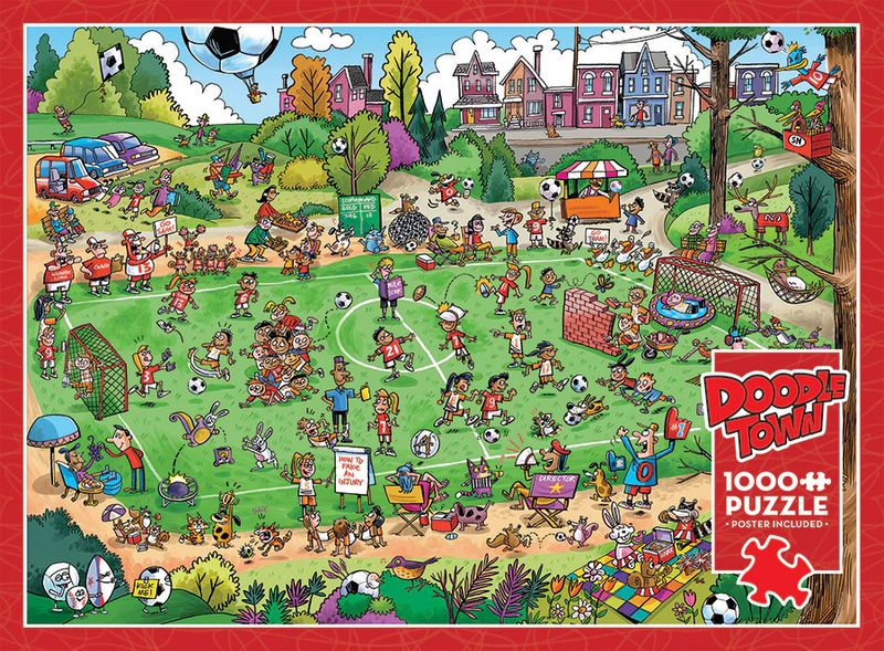 1000 pcs - DoodleTown: Offside Antics