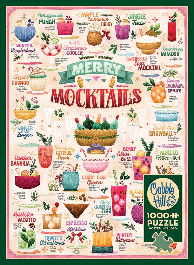 1000 pcs - Merry Mocktails