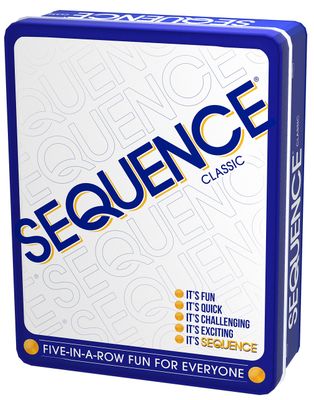 Sequence - Folding Board in Tin (A.K.A. One Eyed Jacks or Double Series)