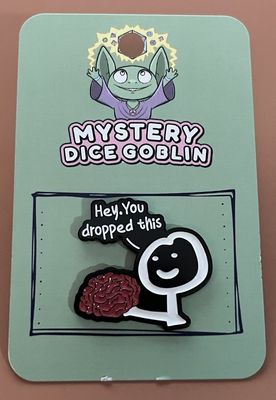 Enamel Pin - Mystery Dice Goblin - Hey, You Dropped This