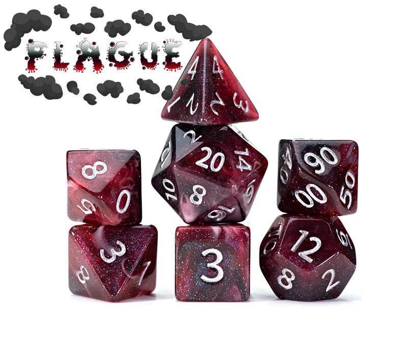 7-Piece RPG Dice Set: Aether -, Name: Plague