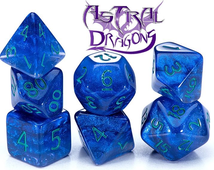 7-Piece RPG Dice Set: SUI Generis -, Name: Astral Dragon