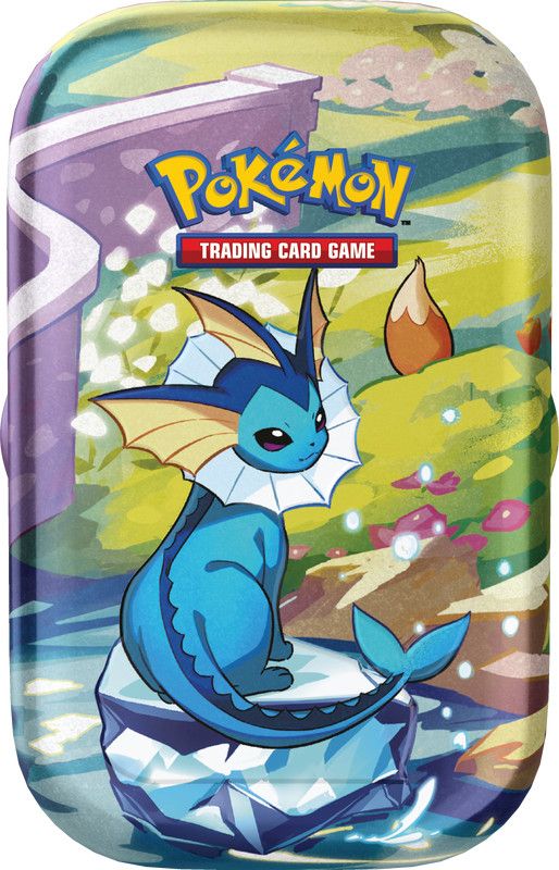 Pokemon TCG - Scarlet &amp; Violet Prismatic Evolutions Mini Tin, Featuring: Vaporeon