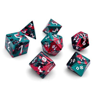 7-Piece RPG Aluminum Wondrous Dice Set: Wild Hunt
