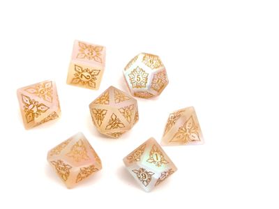 7-Piece RPG Feyweave Dice Set: Frosted K9