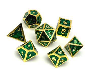 7-Piece RPG Ooze of Doom Dice Set: Eerie Greed