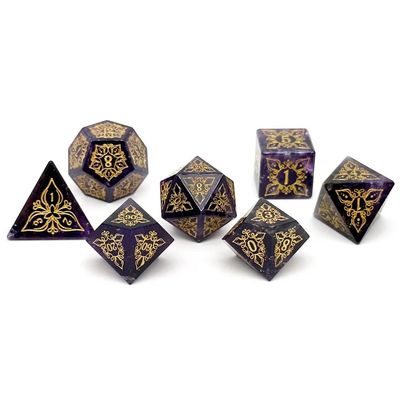 7-Piece RPG Feyweave Dice Set: Amethyst
