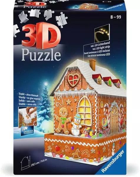 216 pcs - 3D Gingerbread House: Night Edition