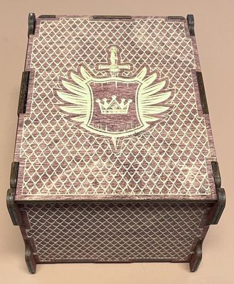 Wooden Dice Tower - Folding Single Piece (Various Colours) -