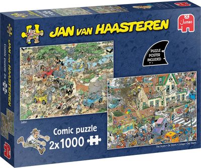2x1000 pcs - Jan van Haasteren: Safari / The Storm