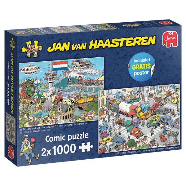2x1000 pcs - Jan van Haasteren: By Air, Land and Sea / Traffic Chaos