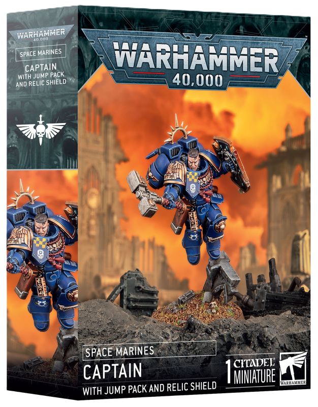 Warhammer 40K: Space Marines - Captain with Jump Pack and Relic Shield
