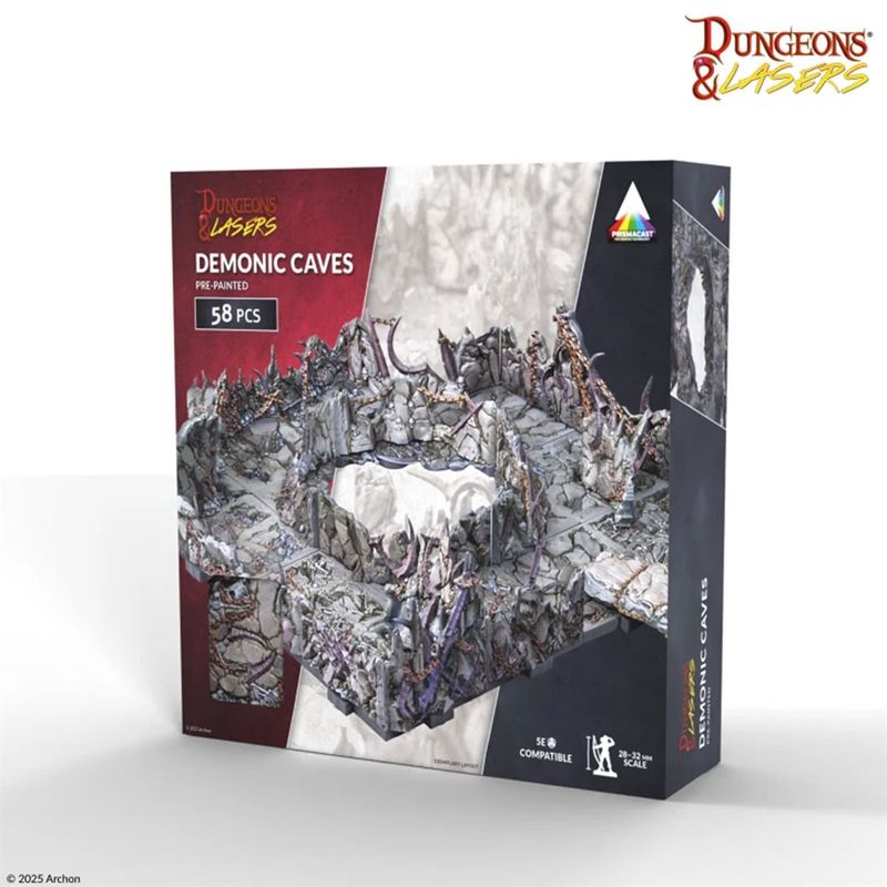 Dungeons and Lasers: Caves Series: Demonic Caves Pre-Painted