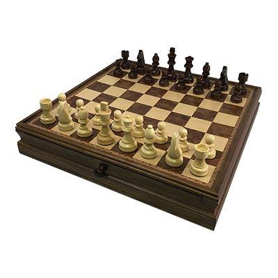 Chess Set 15&quot; - Chess Board with Drawer