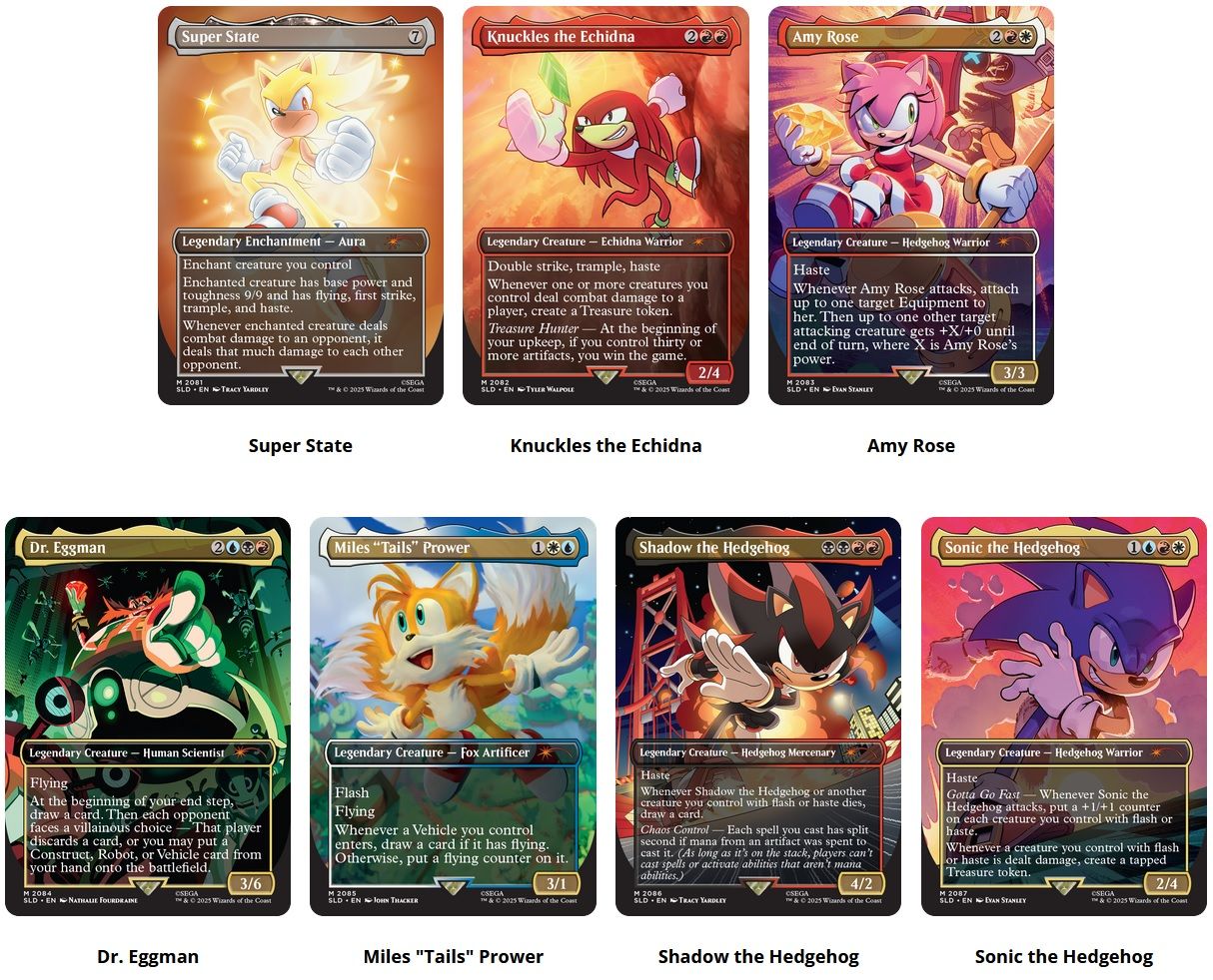 Magic The Gathering TCG Secret Lair: Sonic the Hedgehog - Friends &amp; Foes Set (Non-Foil)