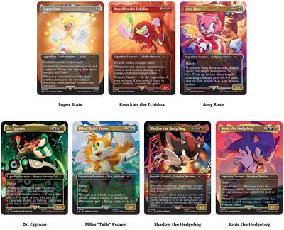 Magic The Gathering TCG Secret Lair: Sonic the Hedgehog - Friends &amp; Foes Set (Non-Foil)