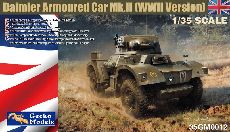Daimler Armored Car Mk.II(WWII Version) Model Kit (1:35 Scale)