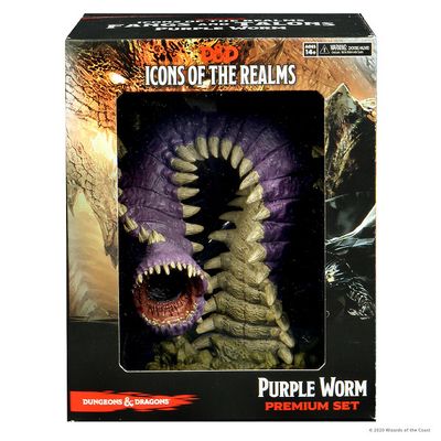 D&amp;D Icons of the Realms:  Fangs and Talons Purple Worm Premium Painted Miniature
