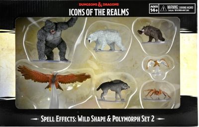 D&amp;D Icons of the Realms: Spell Effects - Wild Shape &amp; Polymorph Premium Painted Miniature Set 2