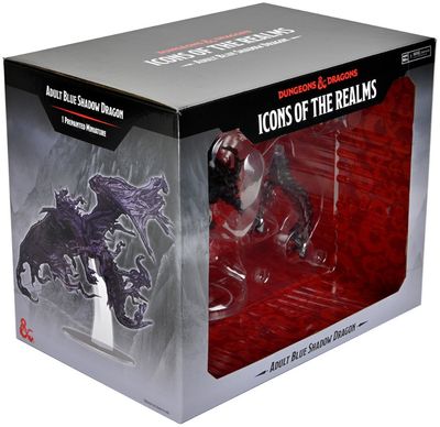 D&amp;D Icons of the Realms: Adult Blue Shadow Dragon Premium Painted Miniature