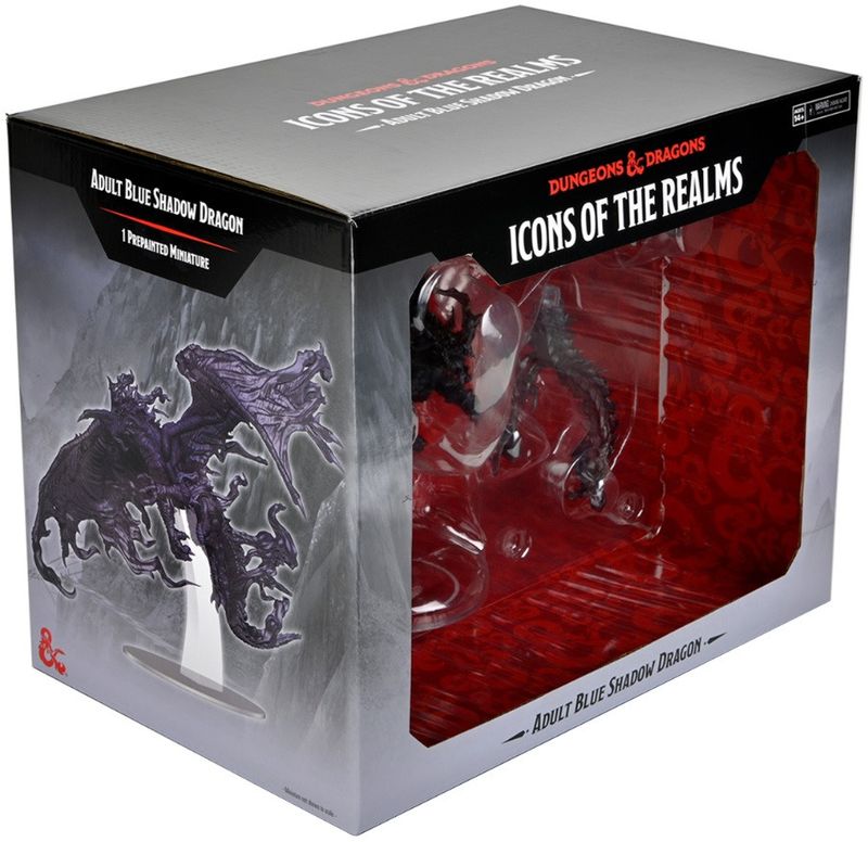 D&amp;D Icons of the Realms: Adult Blue Shadow Dragon Premium Painted Miniature
