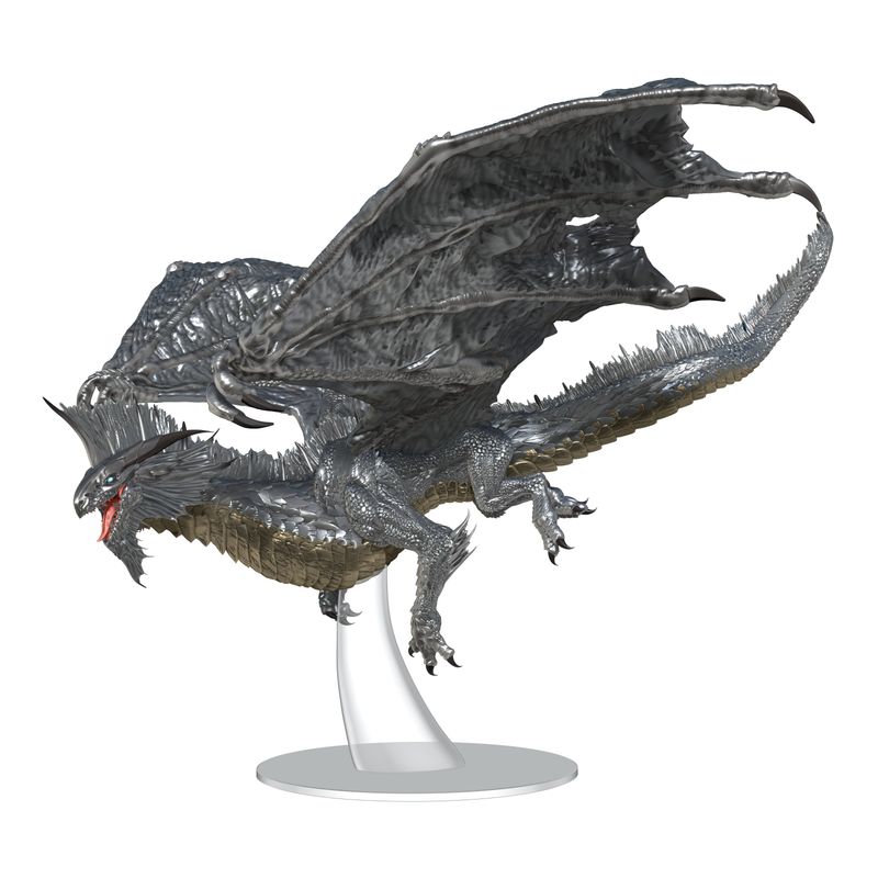 D&amp;D Icons of the Realms: Adult Silver Dragon Premium Painted Miniature