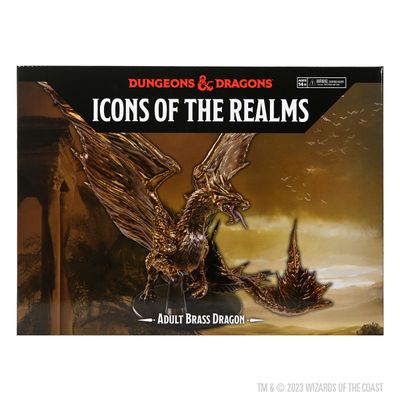 D&amp;D Icons of the Realms: Adult Brass Dragon Premium Painted Miniature