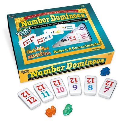 Double 12 Numbered Dominoes