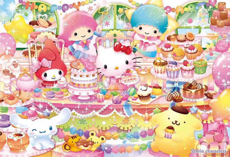 1000 pcs - Hello Kitty: Happy Sweets Party