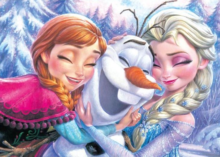 500 pcs - Disney: Frozen Anna Elsa &amp; Olaf