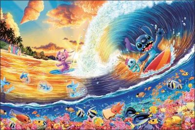 1000 pcs - Stitch: Sunset Surfing