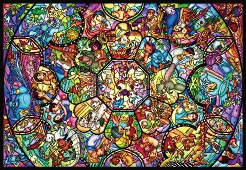 1000 pcs - Disney: Stained Glass All Stars