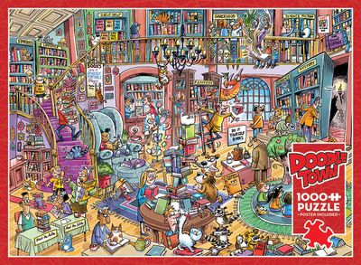 1000 pcs - DoodleTown: Bookshop Bedlam