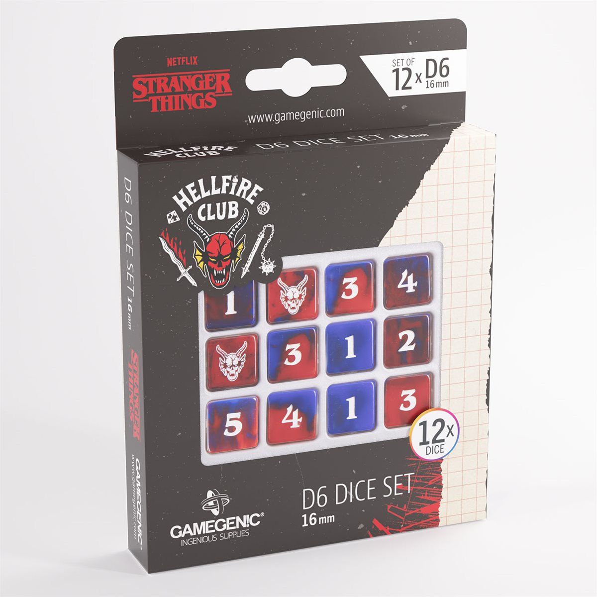 12d6 Dice (16mm): Stranger Things: Hellfire Club