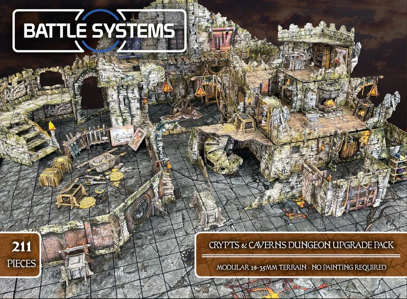 Battle Systems Fantasy: Crypts &amp; Caverns Dungeon Upgrade Pack
