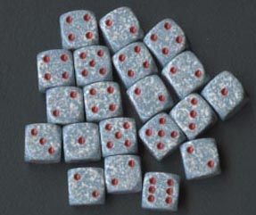 36d6 Dice Block (12mm): Speckled Elementals (Assorted Colours), Color: Air