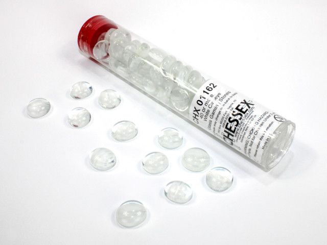 Tube of Glass Counters Specialty, Color: White Catseye