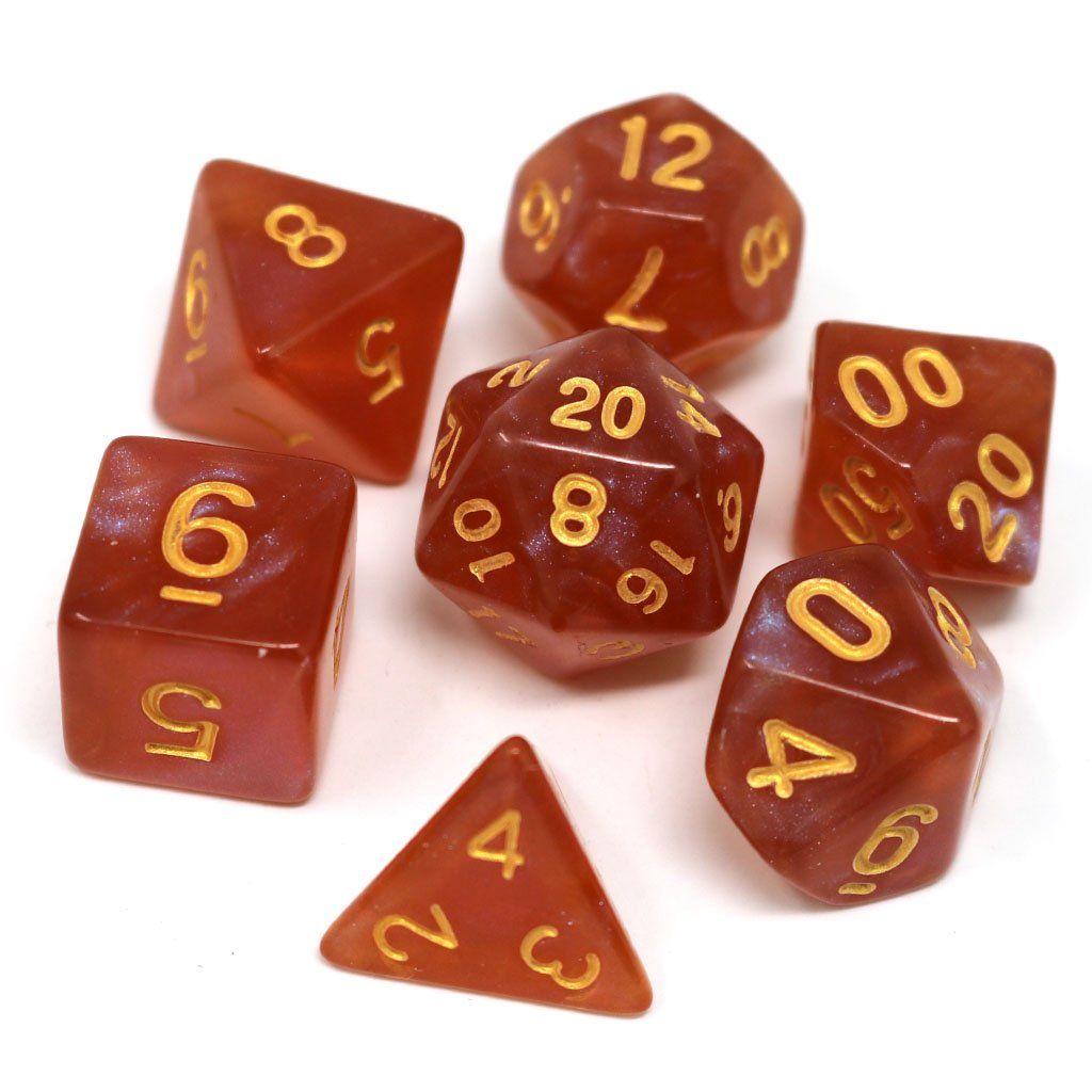 7-Piece Polyhedral RPG Dice Set (Assorted Colours), Color: Autumn Equinox