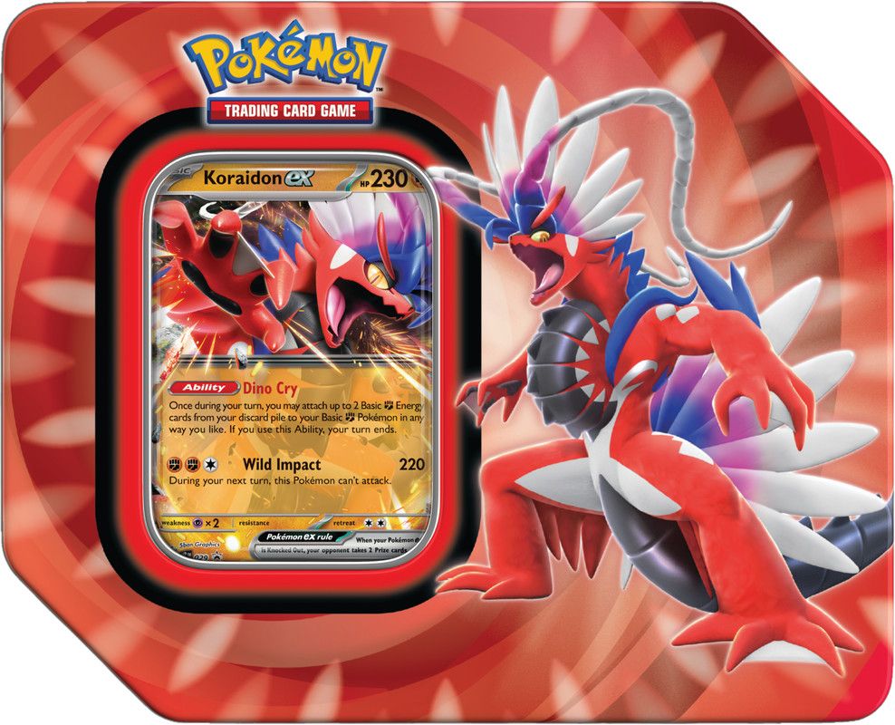 Pokemon TCG - Scarlet &amp; Violet: Paldea Legends Tin, Featuring: Koraidon ex