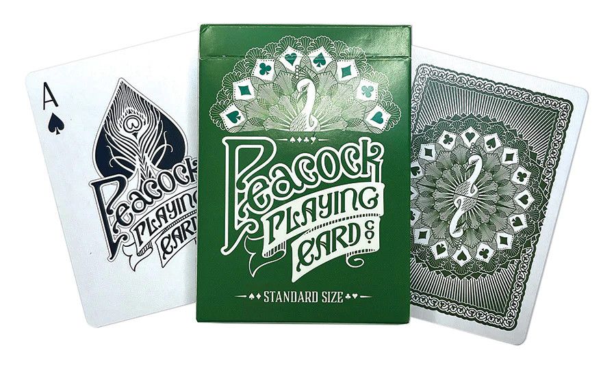Playing Cards - Peacock, Attribute 1: Standard Size, Attribute 2: Green