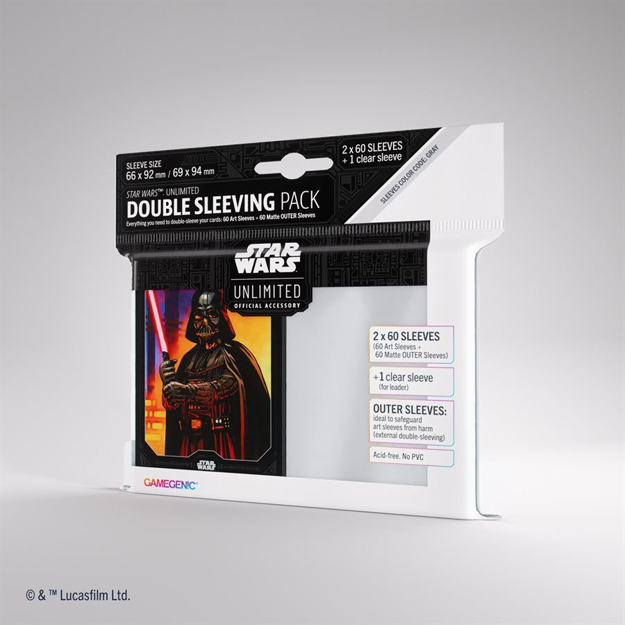 Sleeves - 66x92mm (Standard TCG/Double Sleeving Pack) Star Wars Unlimited 2x60+1/pack -, Type: Darth Vader