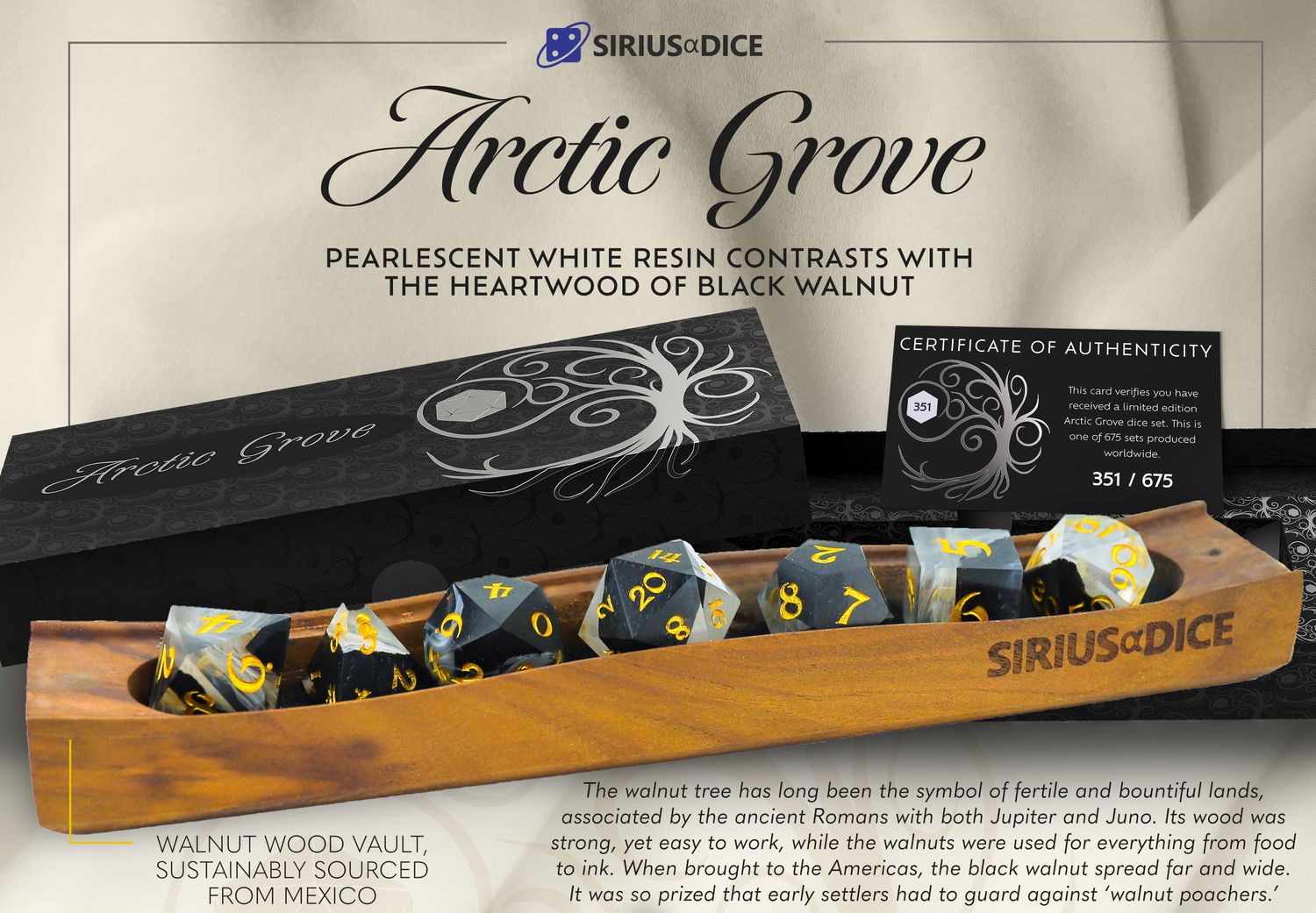 7-Piece Grove RPG Dice Set:, Type: Arctic