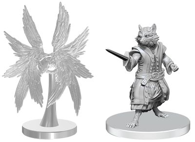 Pathfinder Deep Cuts Miniatures: Procyal (Raccoon Agathion) &amp; Zoaem (Ring Archon)