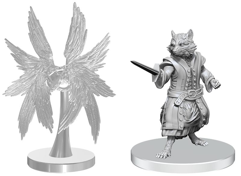 Pathfinder Deep Cuts Miniatures: Procyal (Raccoon Agathion) &amp; Zoaem (Ring Archon)