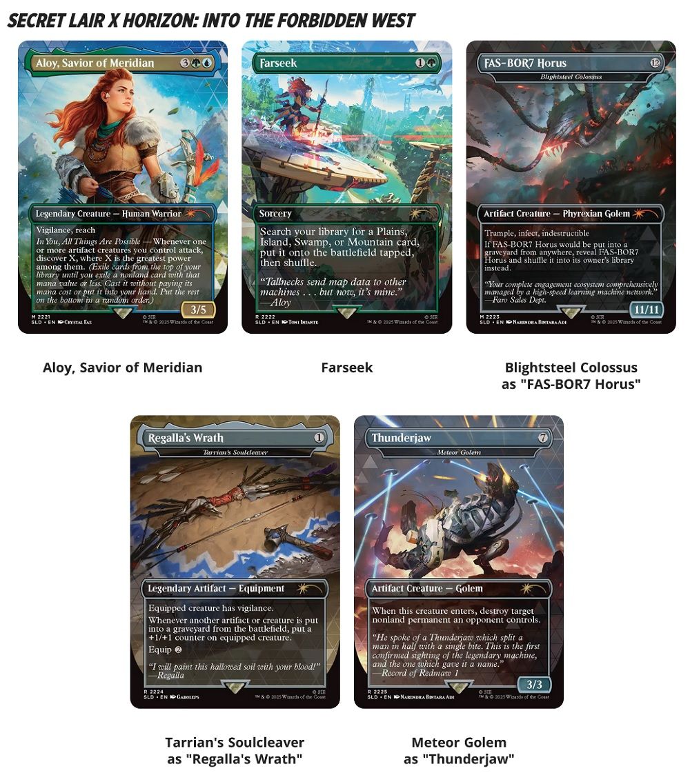 Magic The Gathering TCG Secret Lair: PlayStation - Horizon: Zero Dawn: Huntress and the Machines