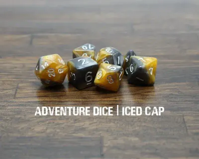 7-Piece RPG Dice Set: Food Themed Iced Cap